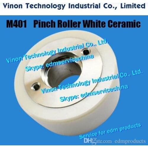 Edm Pinch Roller (M401 White Ceramic type) or (M401C Black Ceramic type) 57x19x18tmm X054D257G51,X058D078G51,DC421A,DC42100