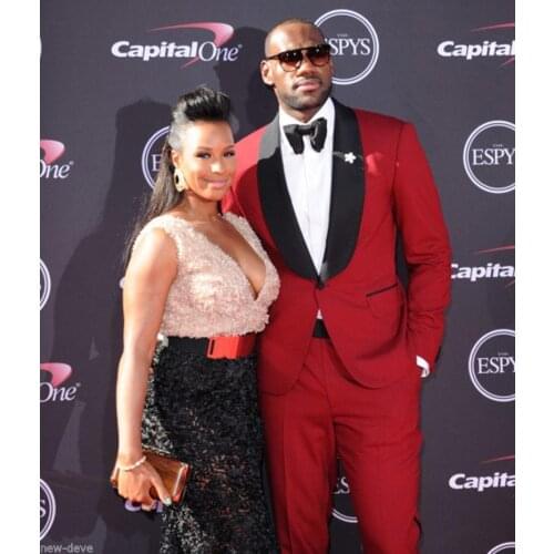 JELTONEWIN 2021 Latest Design Formal Wear Party Groom Dress Custom Made Red Jacket Pants Terno Masculino Wedding Suits Groomsmen