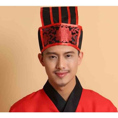 Chinese Traditional Ancient Hat For Men Hanfu Scholar Black Hat Headdress Vintage Fittings Confucian Towel Cosplay Hat For Men