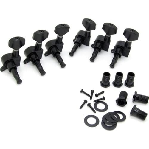 6R Right Black Electric Guitar String Tuning Pegs Keys Tuners For Strat