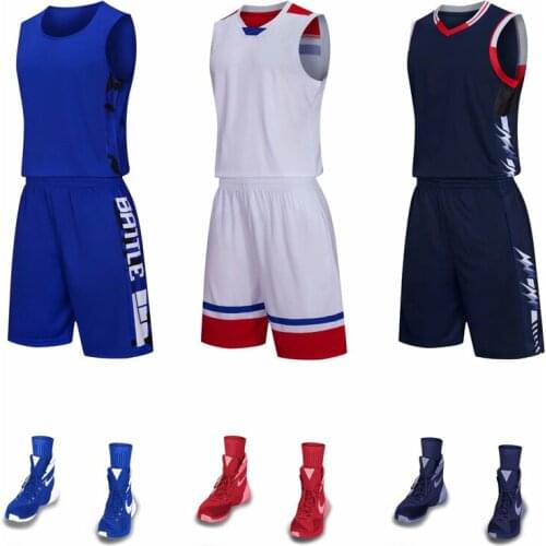 Custom men basketball uniforms kits, basketball competition sportswear, basketball jerseys sport shorts, quick-dry suit YG201