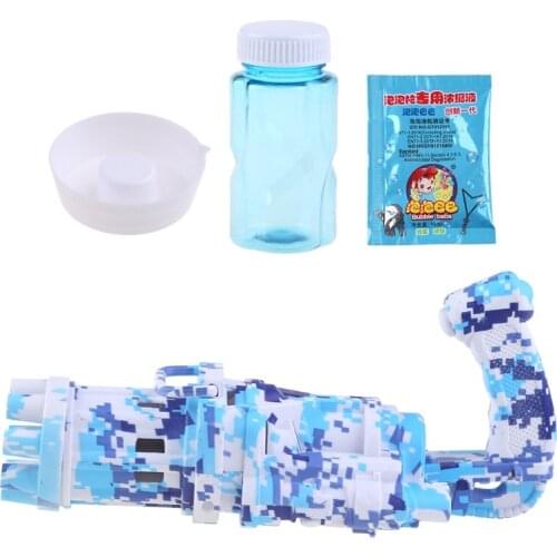 Summer Outdoor Games Gatling Bubble Toy Camouflage Bubble Maker Gatling Realistic Toy Gift for Toddler Outdoor Gift