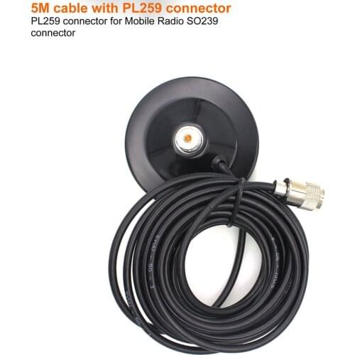 Magnet Antenna Mount 5M Feeder Cable for Car Mobile transceiver Car Antenna 11.5cm diameter Magnet Antenna Car sucker