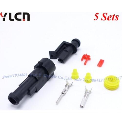 New Car Part 10 kit 2 Pin Way Sealed Waterproof Electrical Wire Auto Connector Plug Set