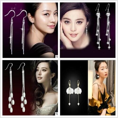 New Long exaggerated tassel earrings female Korean fashion temperament jewelry for woman gift