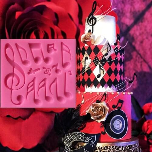 New 3D Musical Note Silicone Molds Sugar Paste Cupcake Chocolate Candy Moulds Fondant Chocolate DIY Cake Decoration