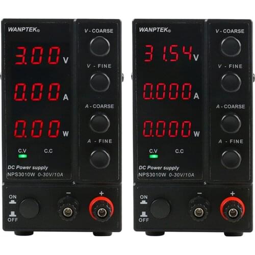NPS3010W 30V10A Three Display/Four Display Adjustable DC Power Supply Laboratory Mini Switching Voltage Regulated Test Power