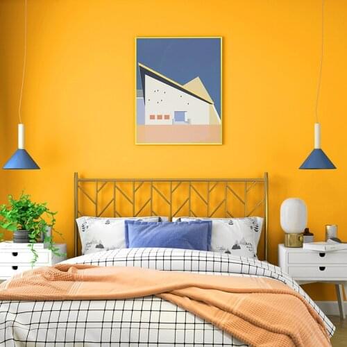 Beibehang Lemon Yellow Wallpaper Warm Yellow Living Room Bedroom Pure Pigment Color Modern Simple Nordic TV Background Wallpaper
