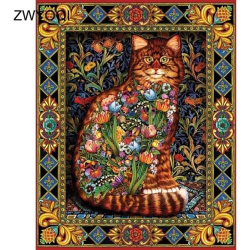 Full Square Diamond mosaic Cartoon cat 5DDIY Diamond embroidery Cartoon cat Full Round Diamond painting Cross stitch Cartoon cat