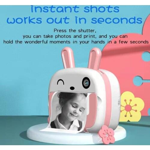 Child Instant Print Camera KX-09 Mini Cartoon Kids Printing Camera for Children Digital Camera For Kids Birthday Gift