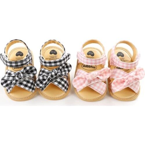 Sandals Girls Baby Shoes Cute Plaid Newborn Baby Girl Sandals Cotton Princess Sandals Baby Girl Shoes