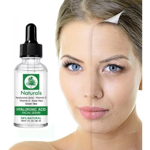 Hyaluronic Acid Facial Serum Vitamin C Anti Aging Vitamin E Brighten Skin Tone Firming Skin Smoothing Hydration Skin Care