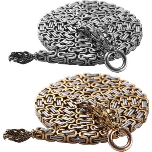 Outdoor Tactical Whip Stainless Steel Self Defense Protection Dragon Hand Bracelet Chain Necklace Waist Chain Equipment