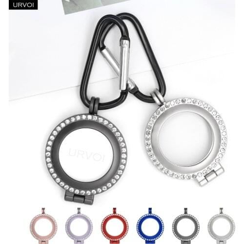 URVOI Metal Key Ring for Apple AirTag Protective Cover Location Tracker ziron Case With stainless steel Secure Holder with hook