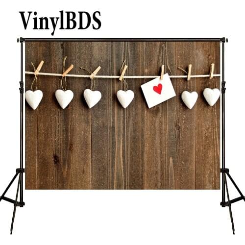 VinylBDS ValentineS Day Background Photography Backdrops Old Wooden Wall Backdrop Kids Wall Photo Backgrounds for Photo Studio