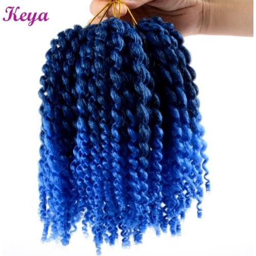 Kinky Twist Hair Marlybob Crochet Braid 8 inch Curly Crochet Hair Ombre Crochet Braiding Hair 3pcs/lot Synthetic Hair Extensions