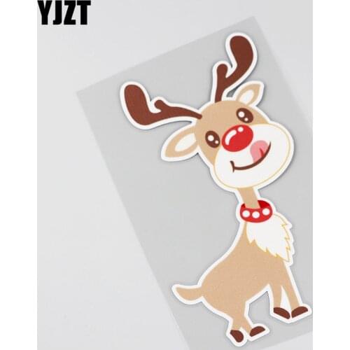 YJZT 10.9CMX17.6CM Interesting Sika deer Car Sticker Decal 13B-0027
