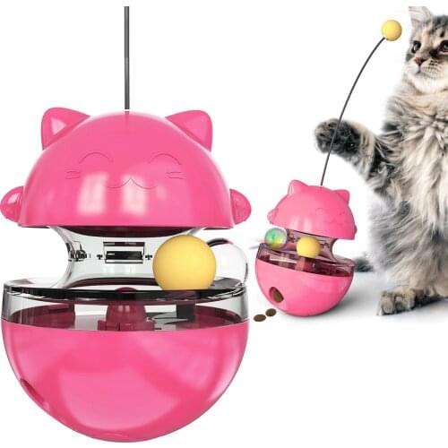 Cat Toy Funny Tumbler Cat Interactive Toys Adjustable Feeder Toys For Cat Pets Slow Food Entertainment Toys