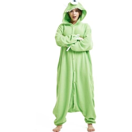 Women Men Monocular One Eyed Monster Cartoon Onesies Unisex Winter Animal Onesies Nightwear Anime Costumes Adults Fleece Pajamas