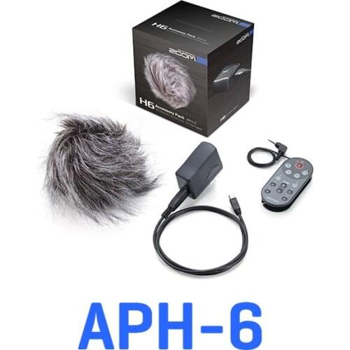 ZOOM APH-6 | Windscreen Remote Control AC Power Adapter USB Cable Accessory Pack for H6 BLK