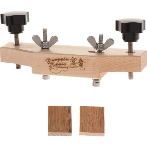 1 Set Maplewood Stainless Steel Guitar Bridge Install Clamp with Cork Gasket