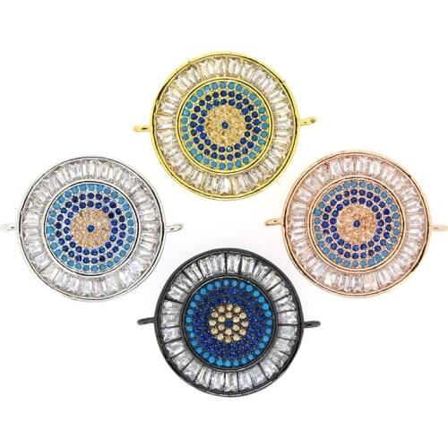 10pcs New Style Necklace Bracelet Micro Pave CZ Crystal Pendants Connectors Gold Color Metal Connectors For Jewelry Making