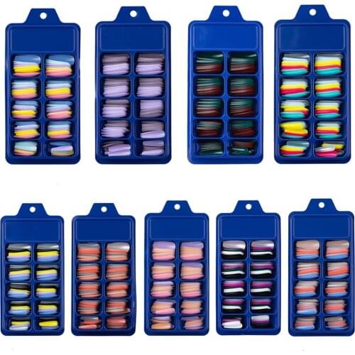 100Pcs Detachable Nail Tips Long Stiletto Natural Coffin Ballerina False Nails Tips Full Cover DIY Acrylic Fake Nails Manicure