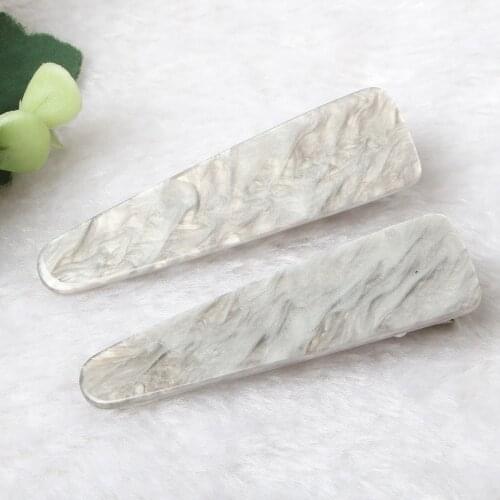 2PCS Acrylic Marble Pattern Hair Clips Pink Hairpins Resin Hair Barrettes Alligator Hair Clips For Women Girls Hair Accessories