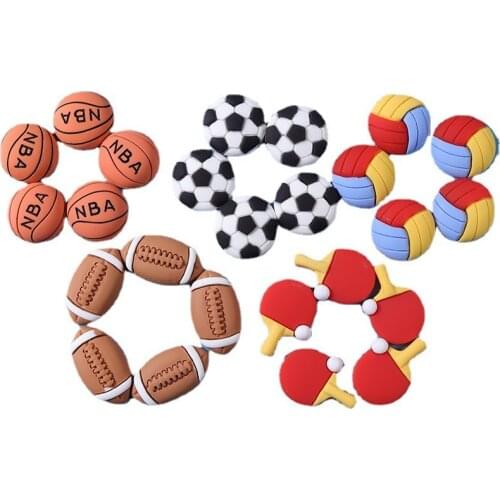 20Pcs Sports Mini Ping Pong Football Basketball Flatback Resin Cabochon Scrapbooking Decoration Crafts DIY Handmade Accessories