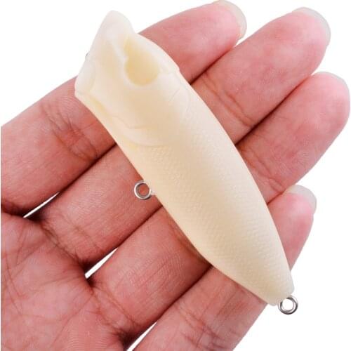 20pcs Blank Lure Bodies Topwater 9.9g 7.2cm Unpainted DIY Fishing Bait, Popper, Wobbler , Freshwater Fish Lure