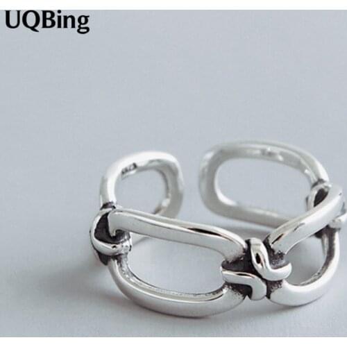 2019 Vintage Retro 925 Sterling Silver Rings Thai Silver Open Rings Jewelry