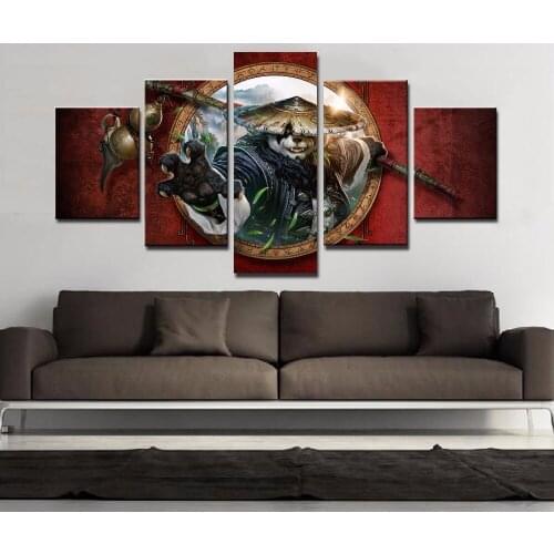 5 Piece Canvas Print Cuadros Game Poster Warcraft Modern Wall Art Painting Home Decor For Living Room Pictures Artwork