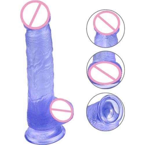 Dildo Adult Toy Erotic Soft Jelly Strong Suction Cup Dildo Anal Butt Plug Realistic Penis G-spot Orgasm Adult Sex Toy for Woman