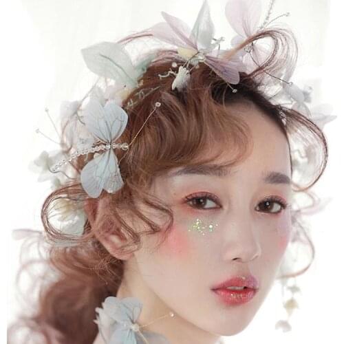 Bride headdress fary new Dragonfly hairband Korean wedding headwear headband hair accessories