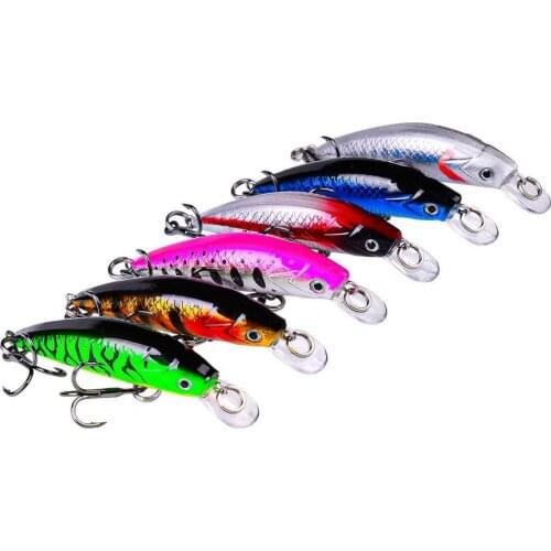 6g 6cm Artificial Fishing Lure Bionic Attractive 6 Colors Big Minnow Lure Hard Bait Night Fishing Tackle