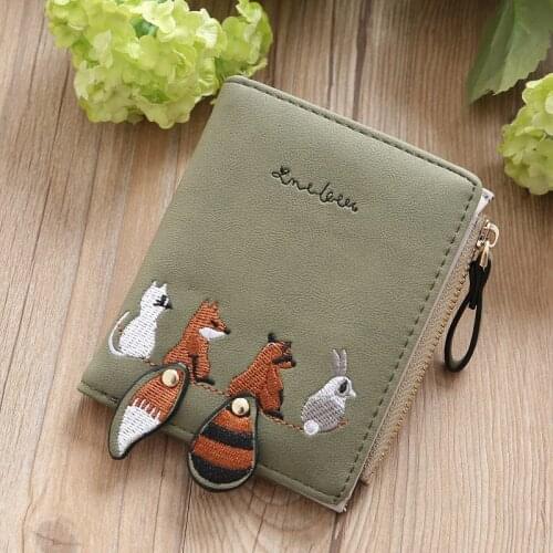 Women Wallet Small Cute Wallet Women Short Leather Women Wallets Cards Holders Luxury Brand Wallets Coin Pocket Purse