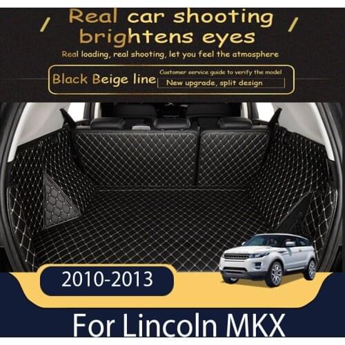 Leather Car Trunk Mat For Lincoln MKX 2010-2018 Cargo Liner Accessories Interior Boot