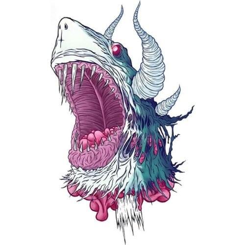 LLY-0411 Personality Car Stickers Jordan Big Shark Graphics Stickers PVC Cars Bumper Rear Window Waterproof Accessories Decals