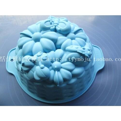 Wholesale/retail,free shipping, bee insects pick flower bakery pan silicone cake mold /baking mould