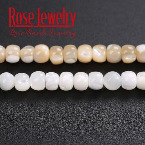 Wholesale Natural Trochus Sea Shell Apple-like Beads 4x5 MM Pick Size for Jewelry Making DIY Bracelet Necklace Accessories 15"