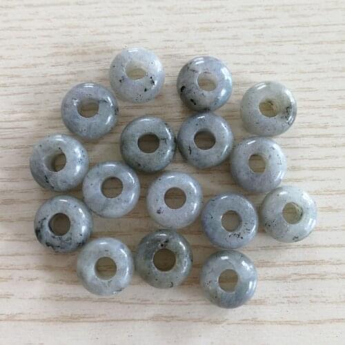 Wholesale Fashion 30pcs natural ShimmerStone beads 14*7mm big hole spectrolite round bead For Bracelet jewelry free shipping