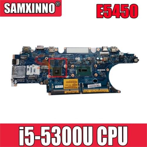 Original Laptop motherboard For DELL Latitude E5450 0FT730 CN-0FT730 SR23X i5-5300U CPU ZAM71 LA-A904P Mainboard perfect work