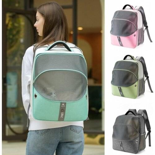 Portable Dog Cat Carrier Bag Breathable Carrying Bag For Kitten Puppy Space Handbag Outdoor Travel Breathable Mesh Pet Backpack