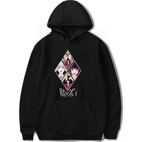 Anime Kakegurui Japanese Cartoon Unisex Casual Yumeko Jabami Hoodies Men Women Gothic Streetwear Tops Mens Clothing Sweatshirt
