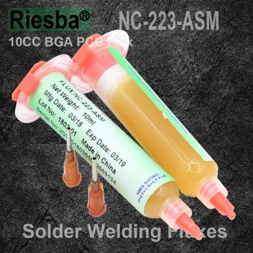 RIESBA NC-223-ASM 10cc BGA PCB Flux Paste No-Clean Solder SMD Soldering Paste Flux Grease solder paste