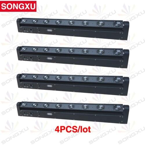 SONGXU 4pcs/lot Competitive Price 8*10W RGBW LED Pixel Beam Moving Head Bar Light/SX-MH0810B