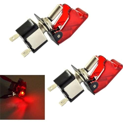 EE support 2Pcs 12V 20A LED Toggle Switch Truck Racing Car Motorcycle Accessories SPST ON/OFF Switch