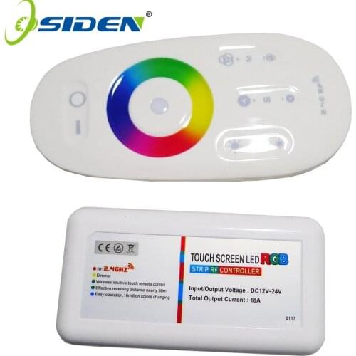 OSIDE RGB RGBW controller Wall Mounted LED controller Touch pannel 12V24V 18A Wireless 2.4G Remote LED RGB Strip /Bulb/Downlight