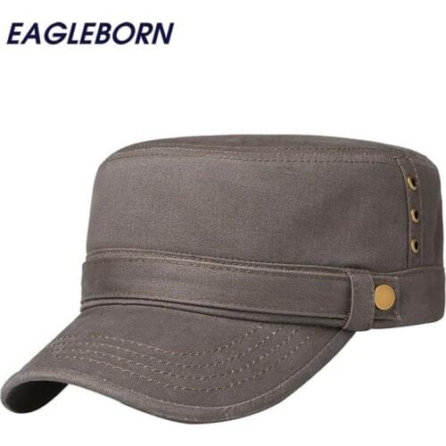 2021 Tactical Cap Army Hat 100% Cotton Unisex Flat Roof Trucker Hats For Men Women Snapback Bone Brand Gorroas Casquette Cheapu