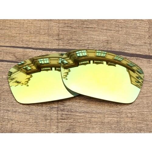 Vonxyz 24K Mirror Polycarbonate Replacement Lenses for-Oakley Fives Squared Frame